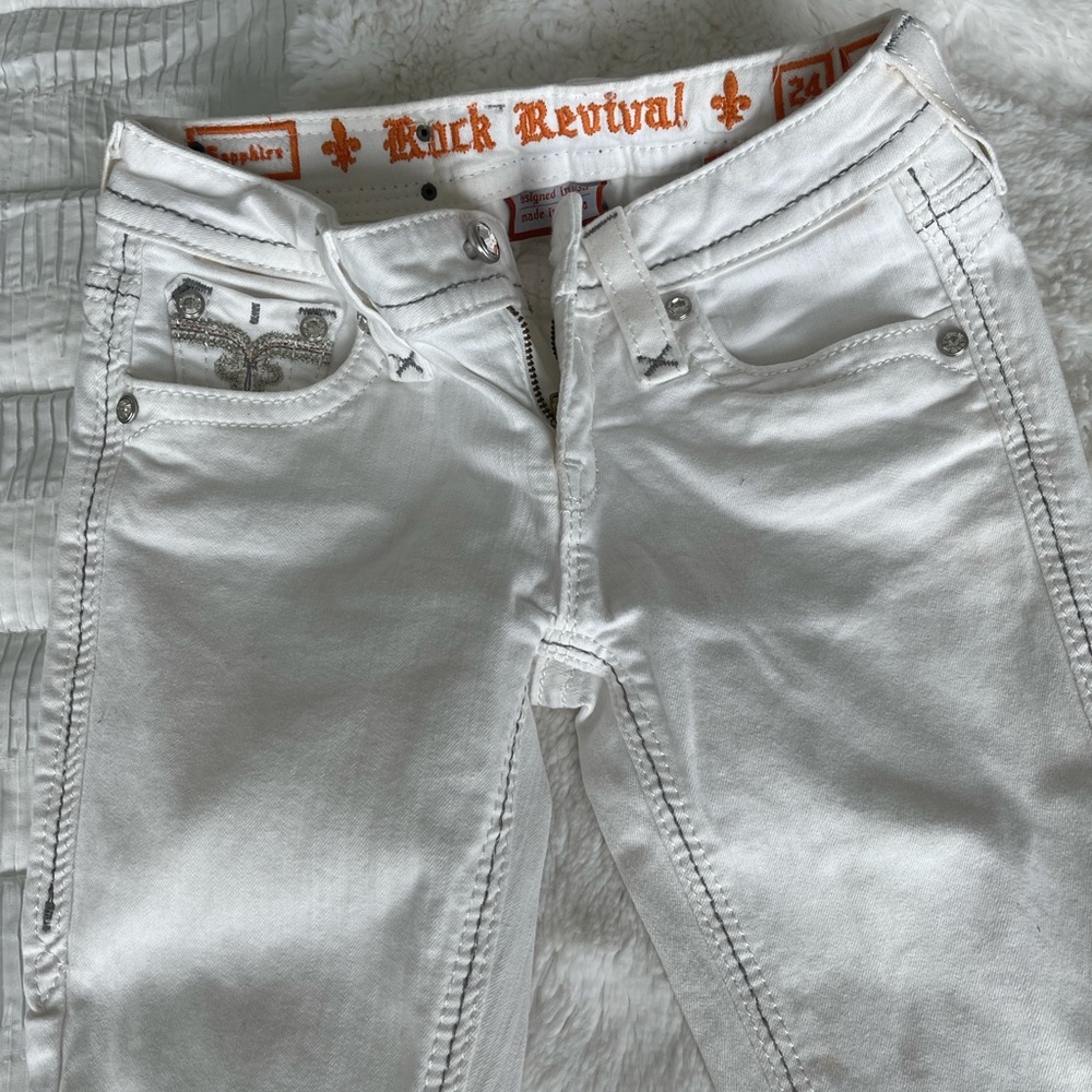Rock Revival Bootcut Jeans - White